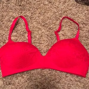 Bright red Victoria Secret Pink Bra
